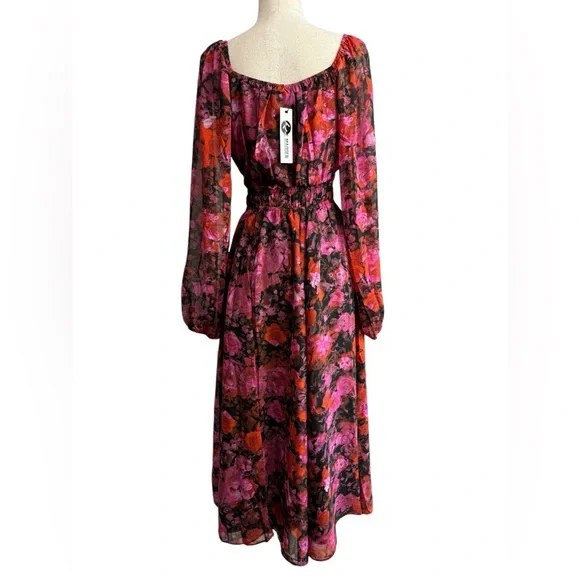Steve Madden Laine Dress Floral Long Sleeve NWT - Picture 8 of 11